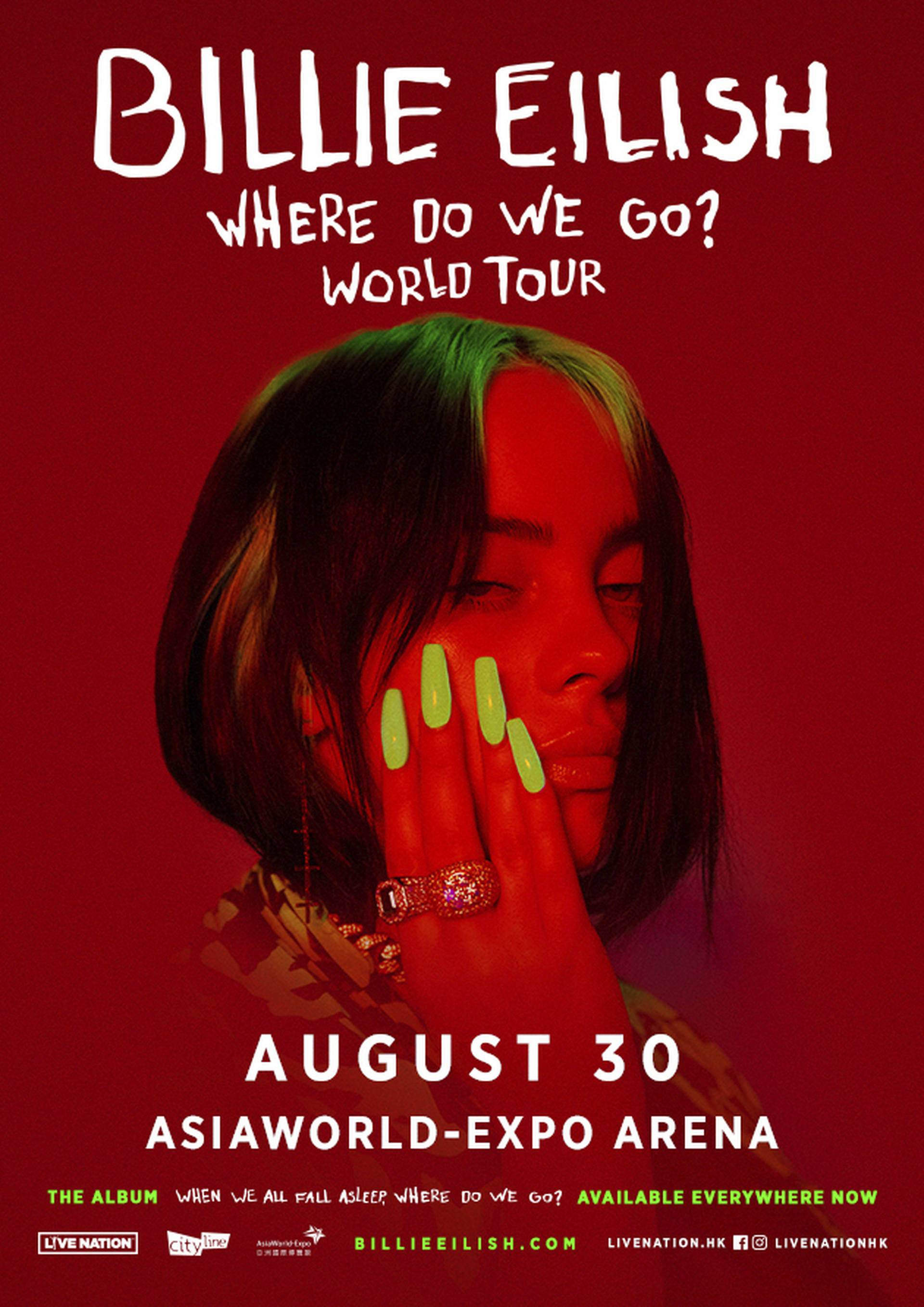 Billie Eilish Where Do We Go? World Tour in Hong Kong