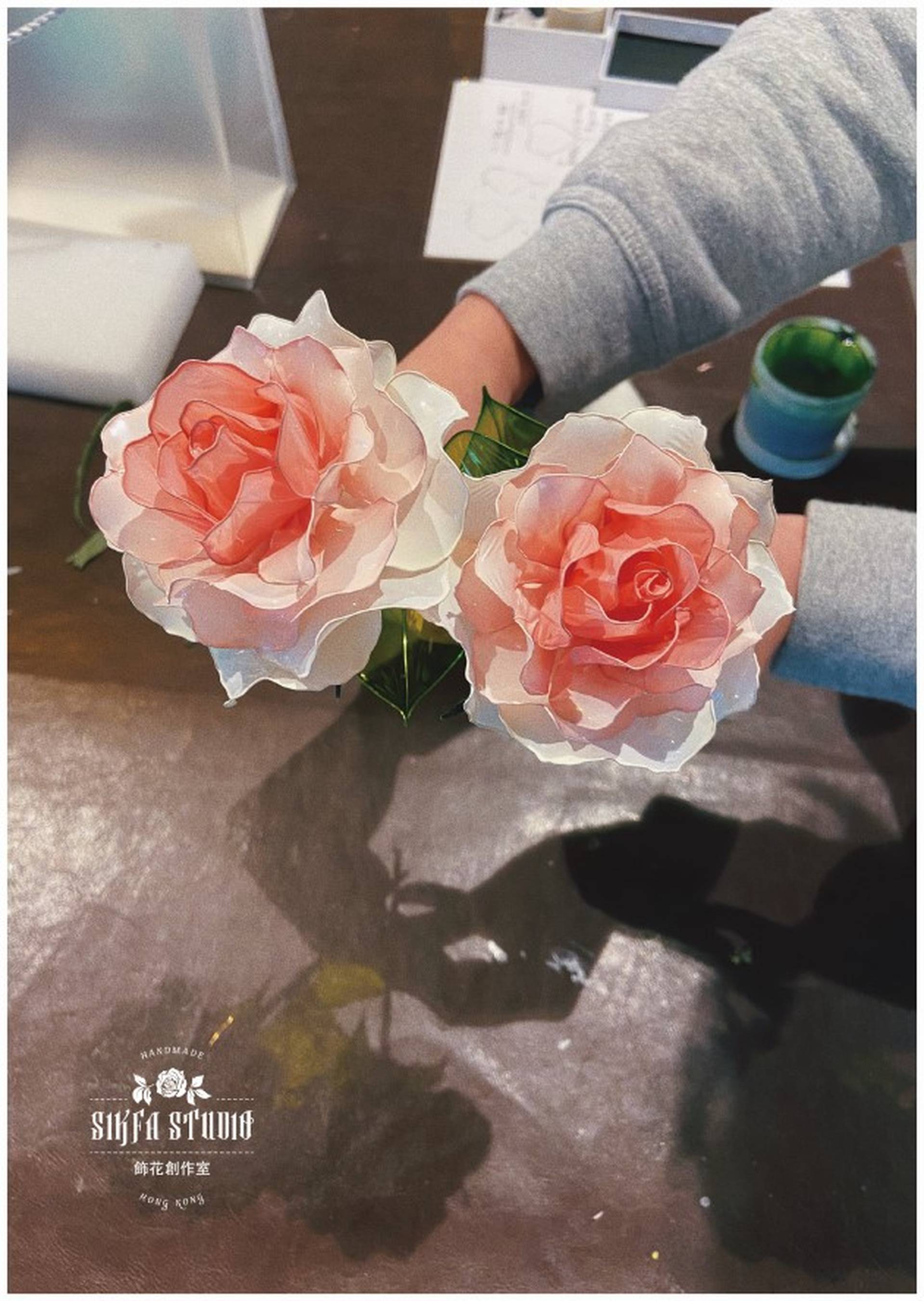 象徵愛情的玫瑰 x 水晶花 の 銅線初體驗