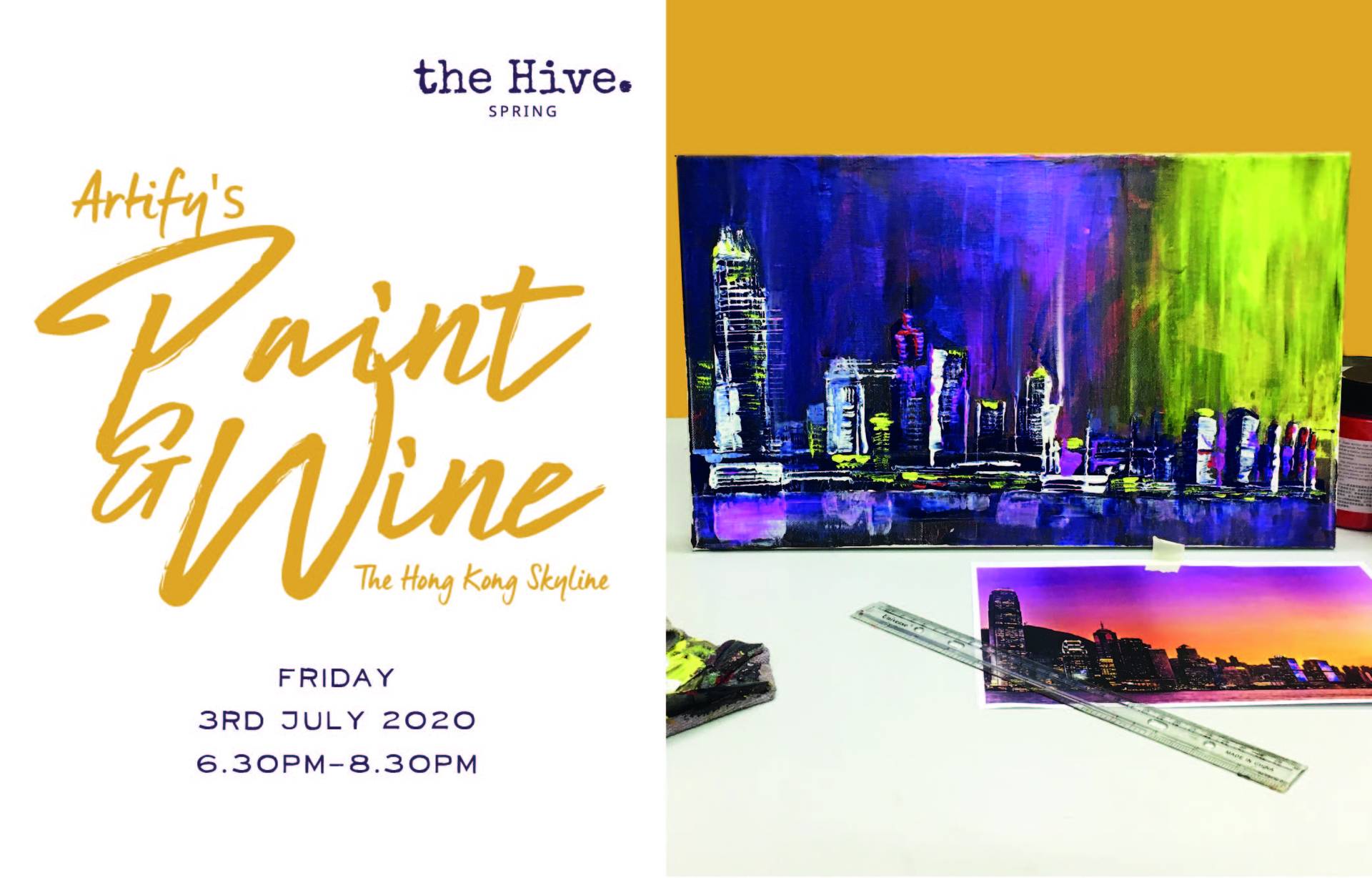 Artify’s Paint & Wine: The Hong Kong Skyline