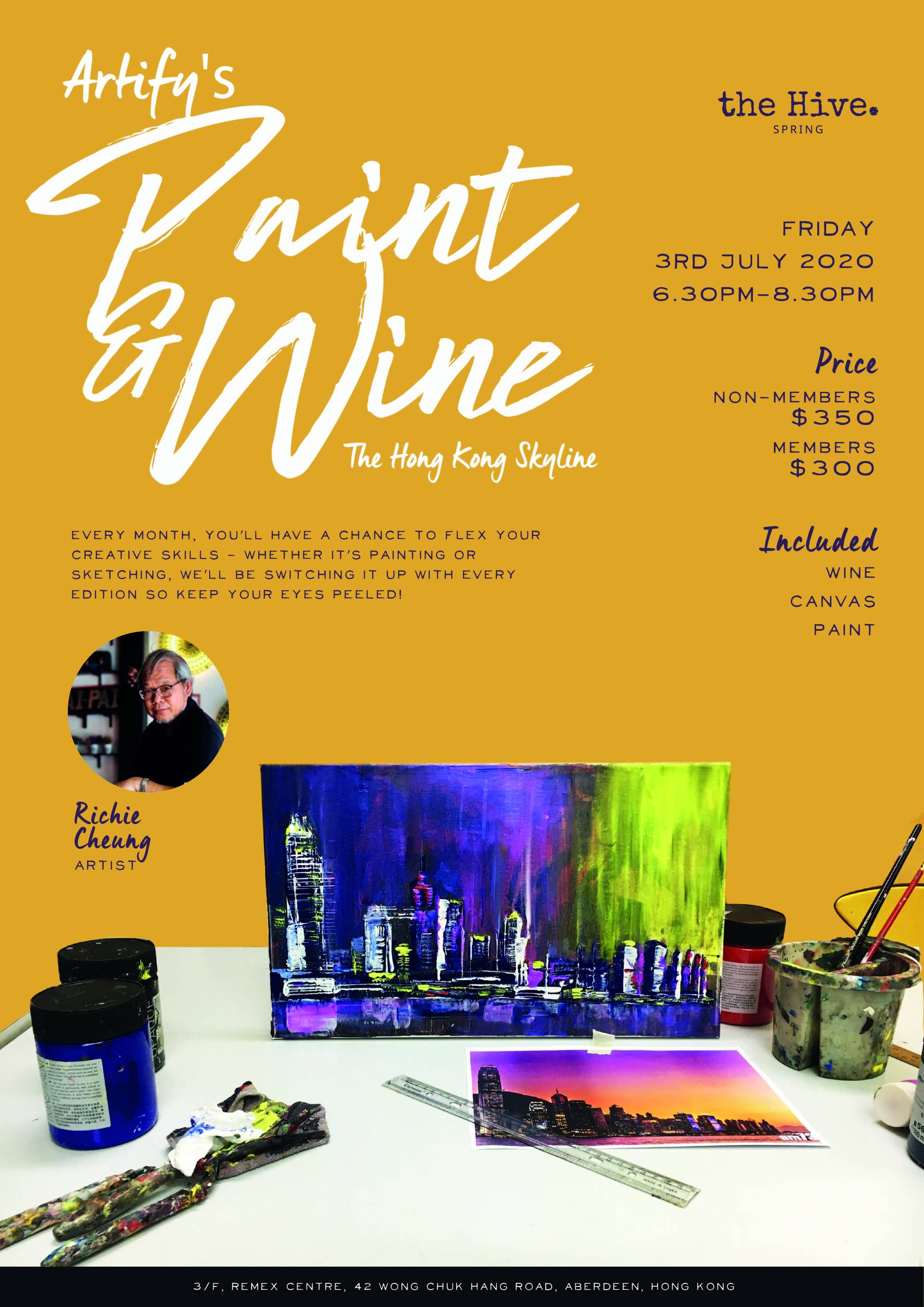 Artify’s Paint & Wine The Hong Kong Skyline