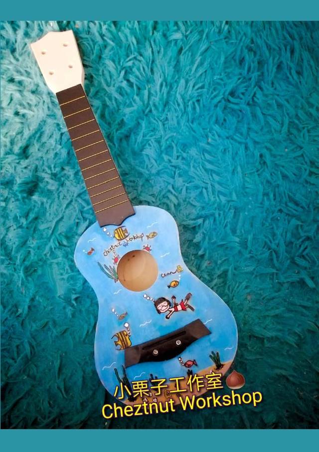 粉彩手繪ukulele 小結他製作班 - 海洋世界