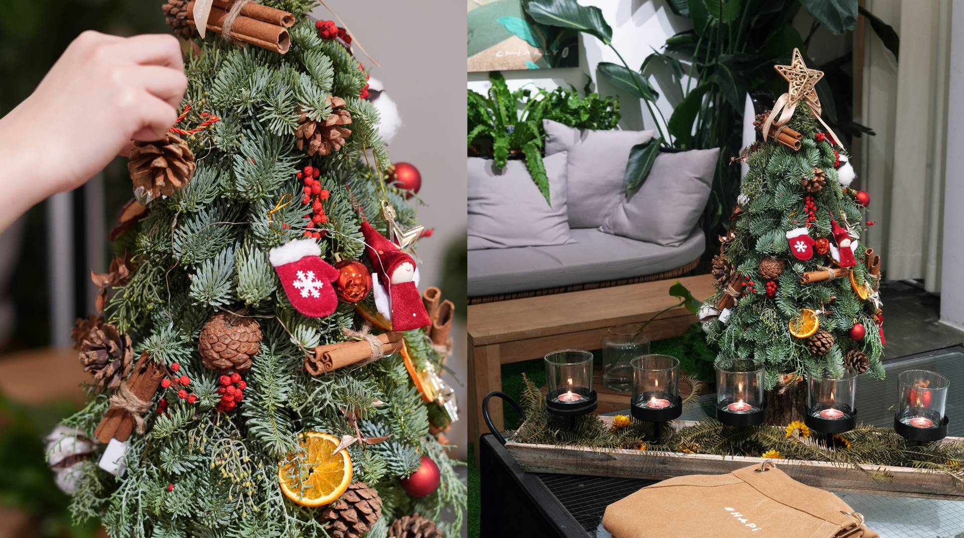 獨家79 折體驗 #HAPi 荷蘭進口聖誕樹設計工作坊 | 專業花藝師指導 (需5天前預約) | 聖誕工作坊2022
