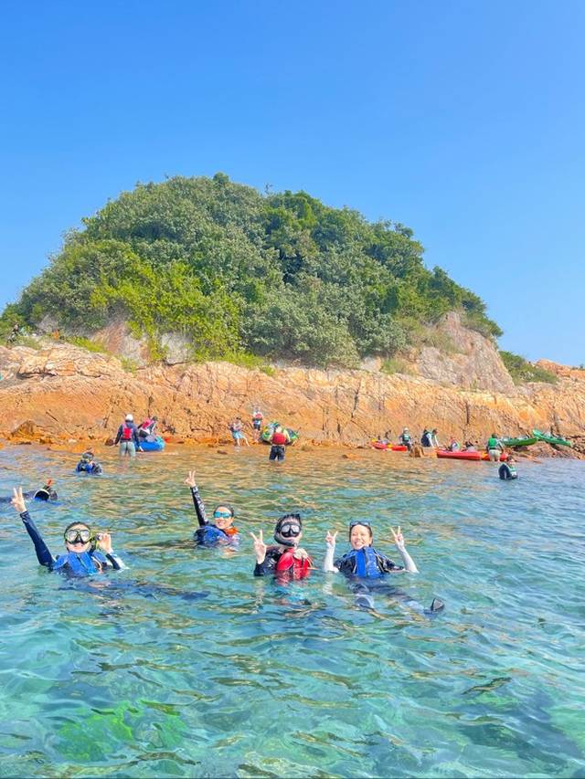 西貢海下灣／綠蛋島 親子浮潛+獨木舟生態遊｜獨木舟水球運動員帶隊｜水上活動｜獨家64折 人均$374起 大小同價｜包裝備器材