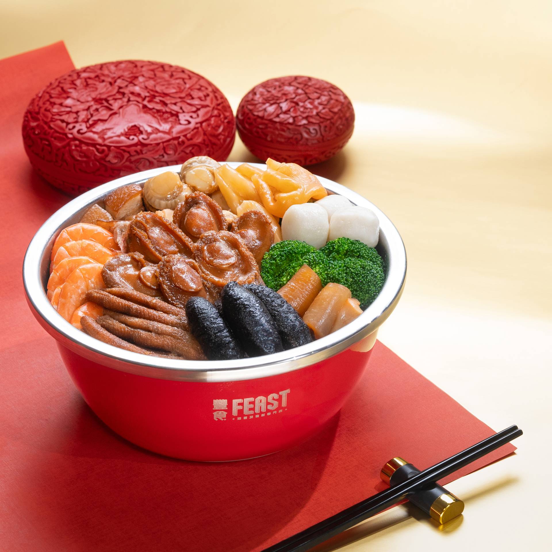 [已停售] FEAST 89折鮑魚珍饈豐食盆菜(4-6人) (冷凍)｜免運費 | 新年盆菜2025