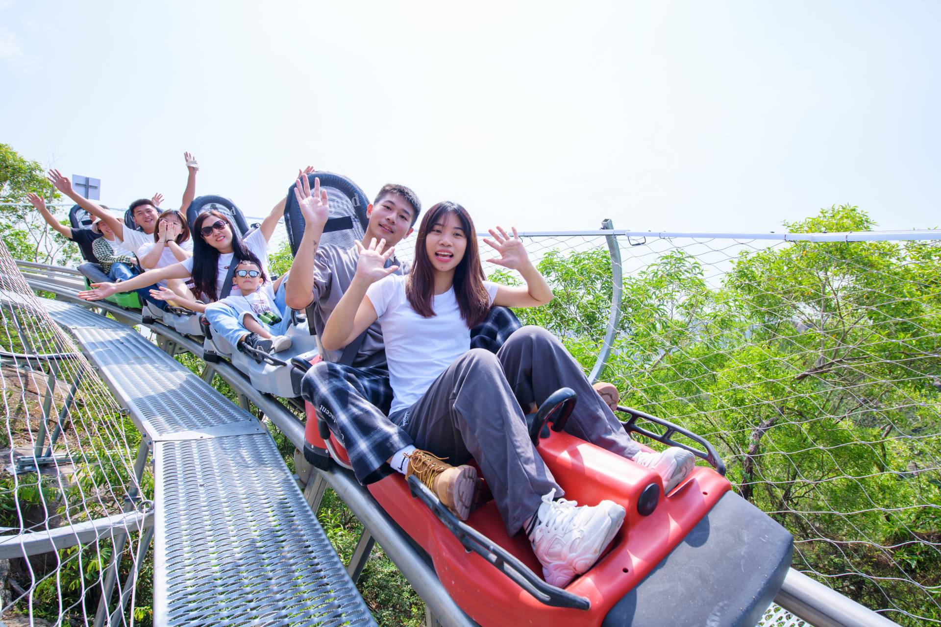 景山公園索道上山+滑道下山套票家庭票（2位成人＋1位小童）