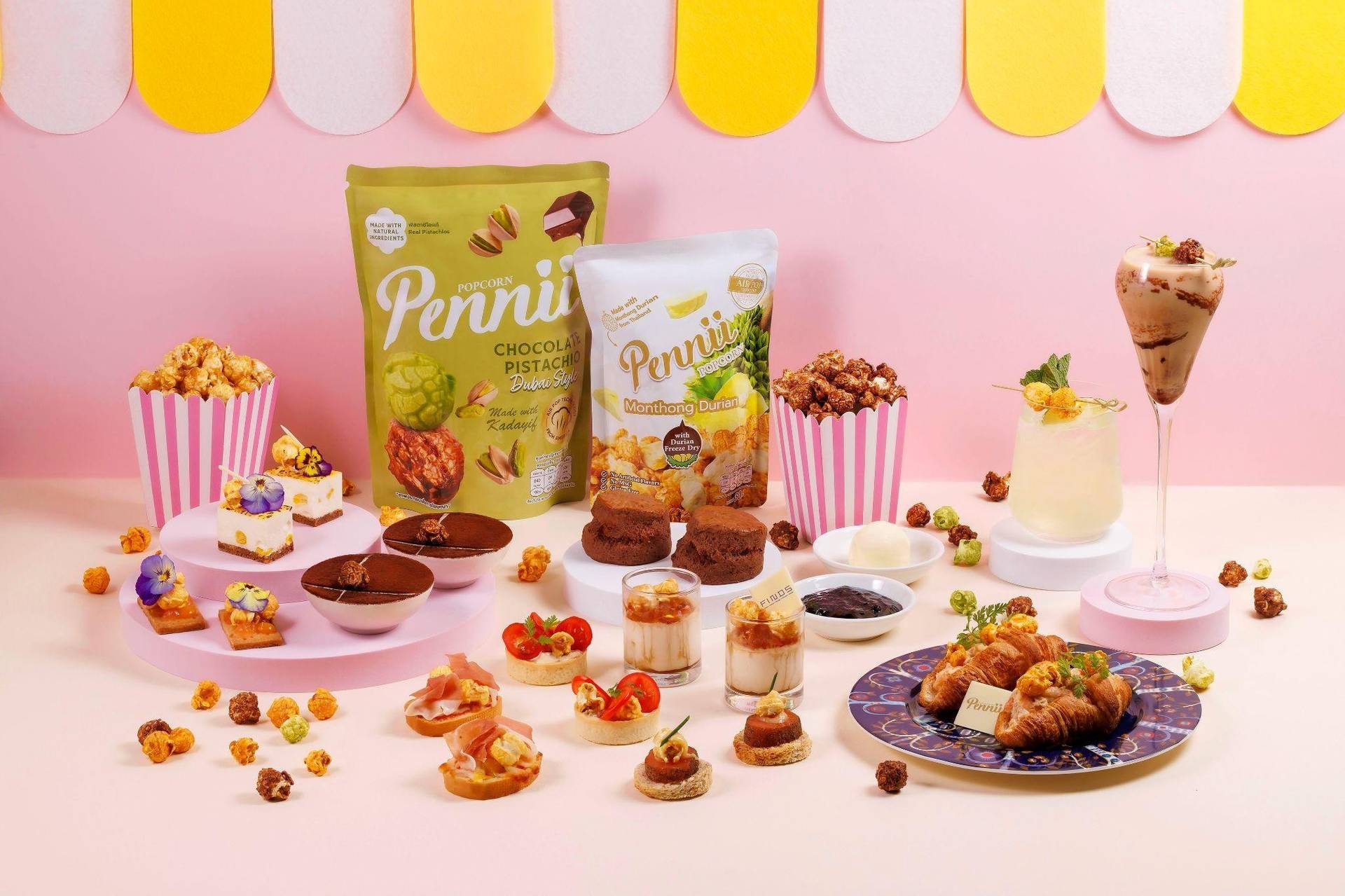 帝樂文娜公館 獨家買1送1 | FINDS x 泰國人氣爆谷 Pennii｜The Poppin' Tea Party主題下午茶