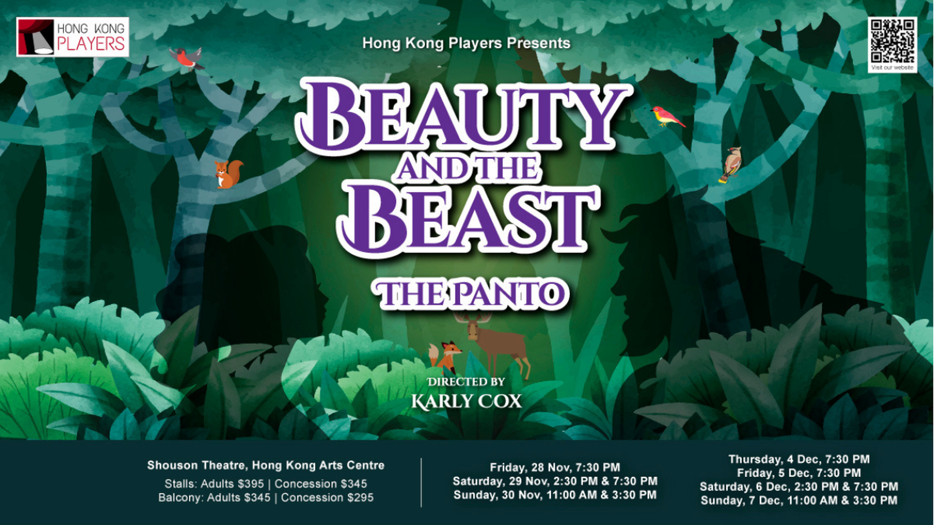 聖誕英式童話鬧劇 The Panto — 美女與野獸｜百年英式劇團 Hong Kong Players 爆笑改編ｘ即時互動ｘ歌舞音樂｜11.28 首映場門票 免手續費