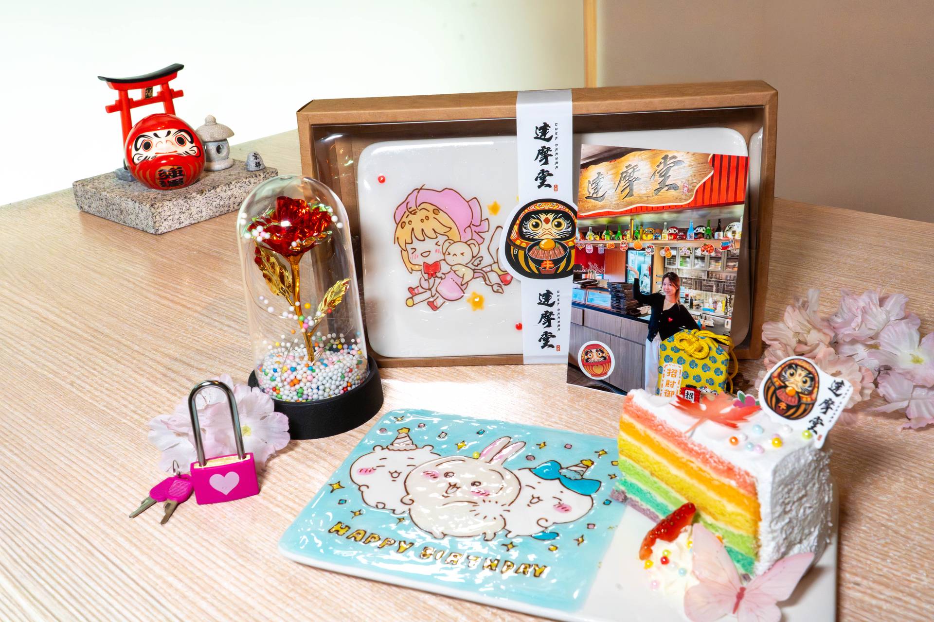 獨家7折 | 達摩堂日式壽喜燒鍋物二人套餐 | 情人節套餐附送鎖心鎖+永生花+水晶碟  