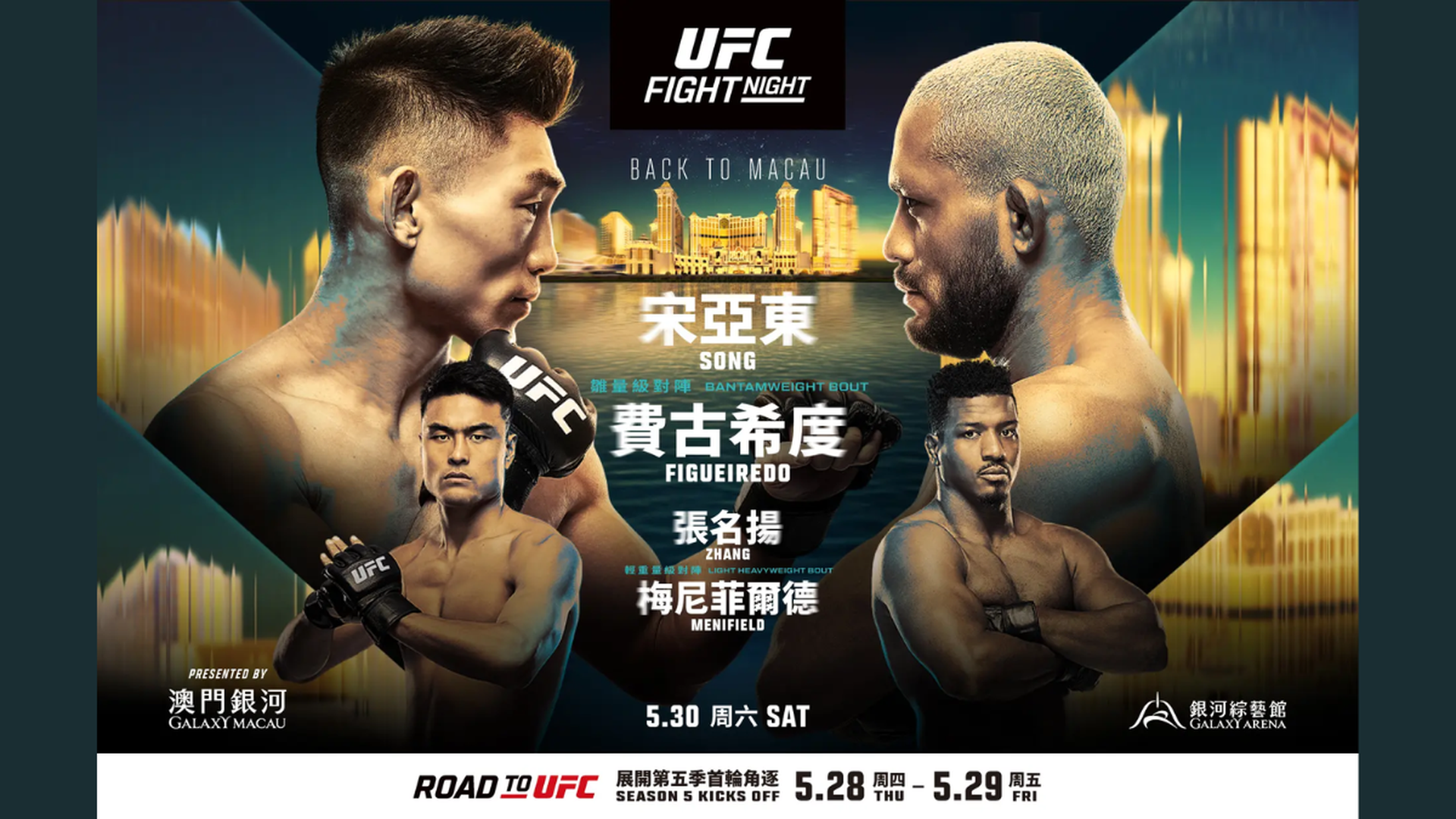 UFC格鬥之夜澳門站2026｜3日門票 近距離睇晒MMA精英之路＋格鬥之夜總決賽！強勢回歸澳門銀河