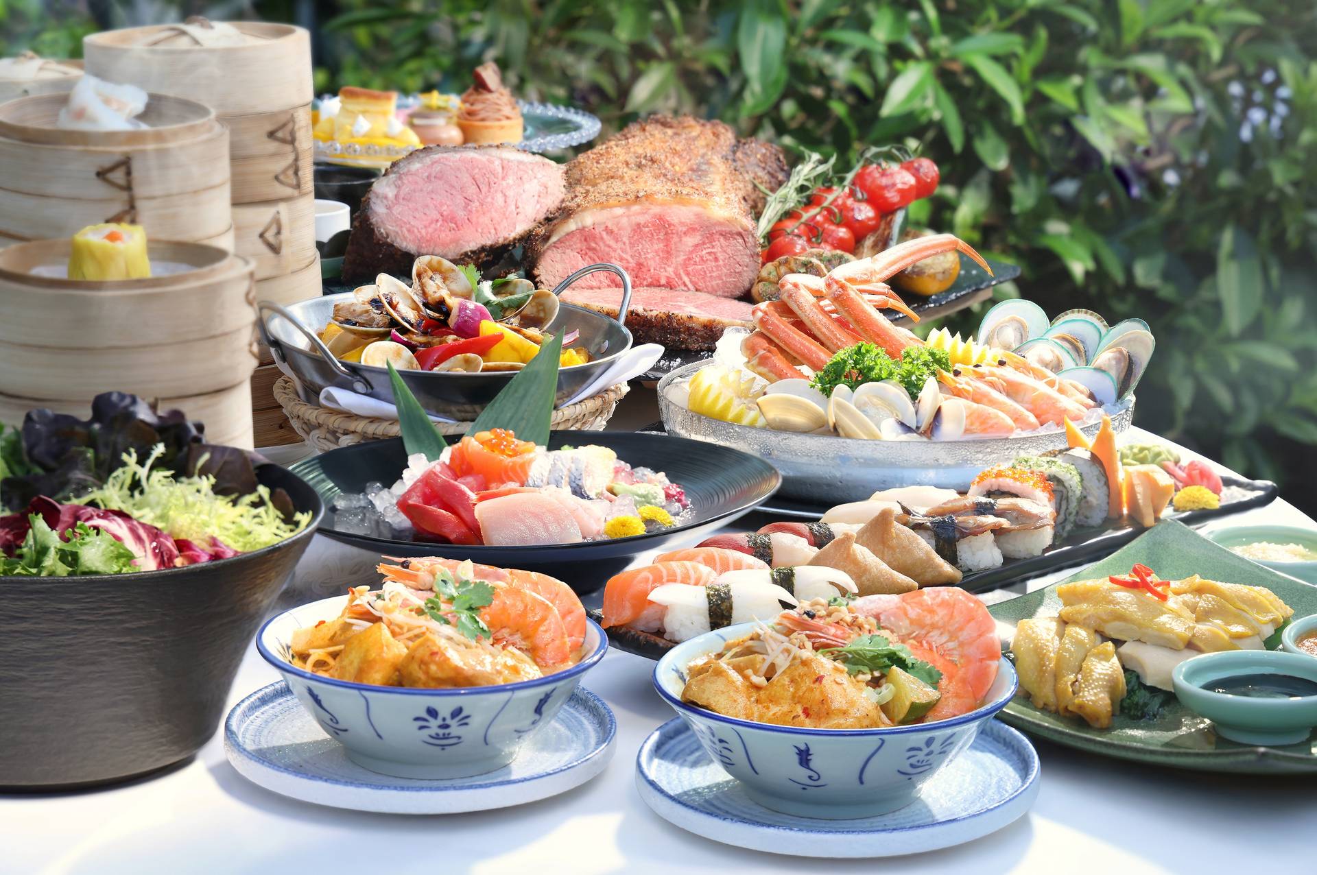【買2送1】香港港麗酒店 Conrad Hong Kong｜咖啡園 Garden Café丨國際美食自助午餐